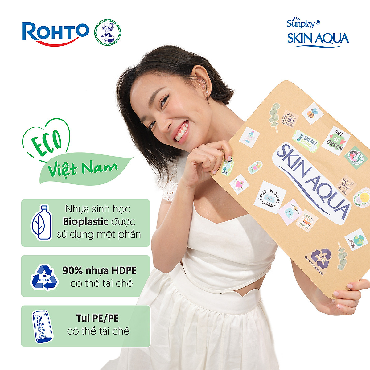 Kem chống nắng Skin Aqua trang điểm tạo nền trắng mịn & đều màu dạng sữa Sunplay Skin Clear White CC Milk SPF 50, PA++++ 25g