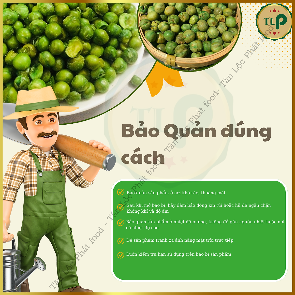 ĐẬU HÀ LAN RANG MUỐI TÂN LỘC PHÁT - BỊCH 100G