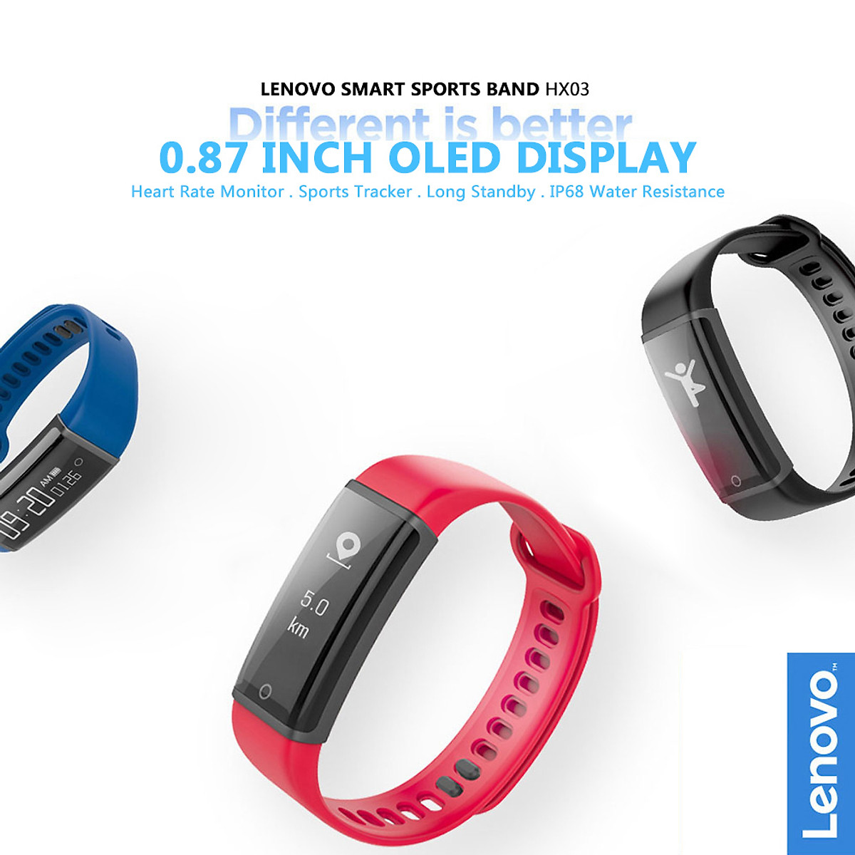 Hx06 Active Smartband Mua Vòng Đeo Tay Thông Minh Lenovo Smart