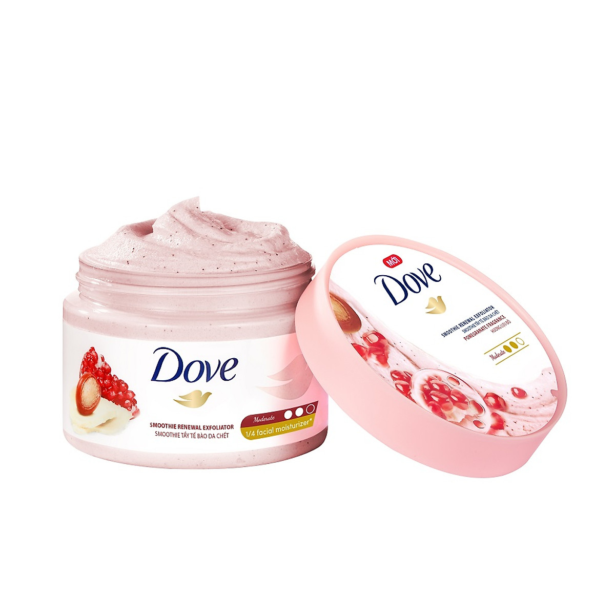 Tẩy Tế Bào Chết Dưỡng Ẩm Toàn Thân Dove Hương Lựu Đỏ 298g