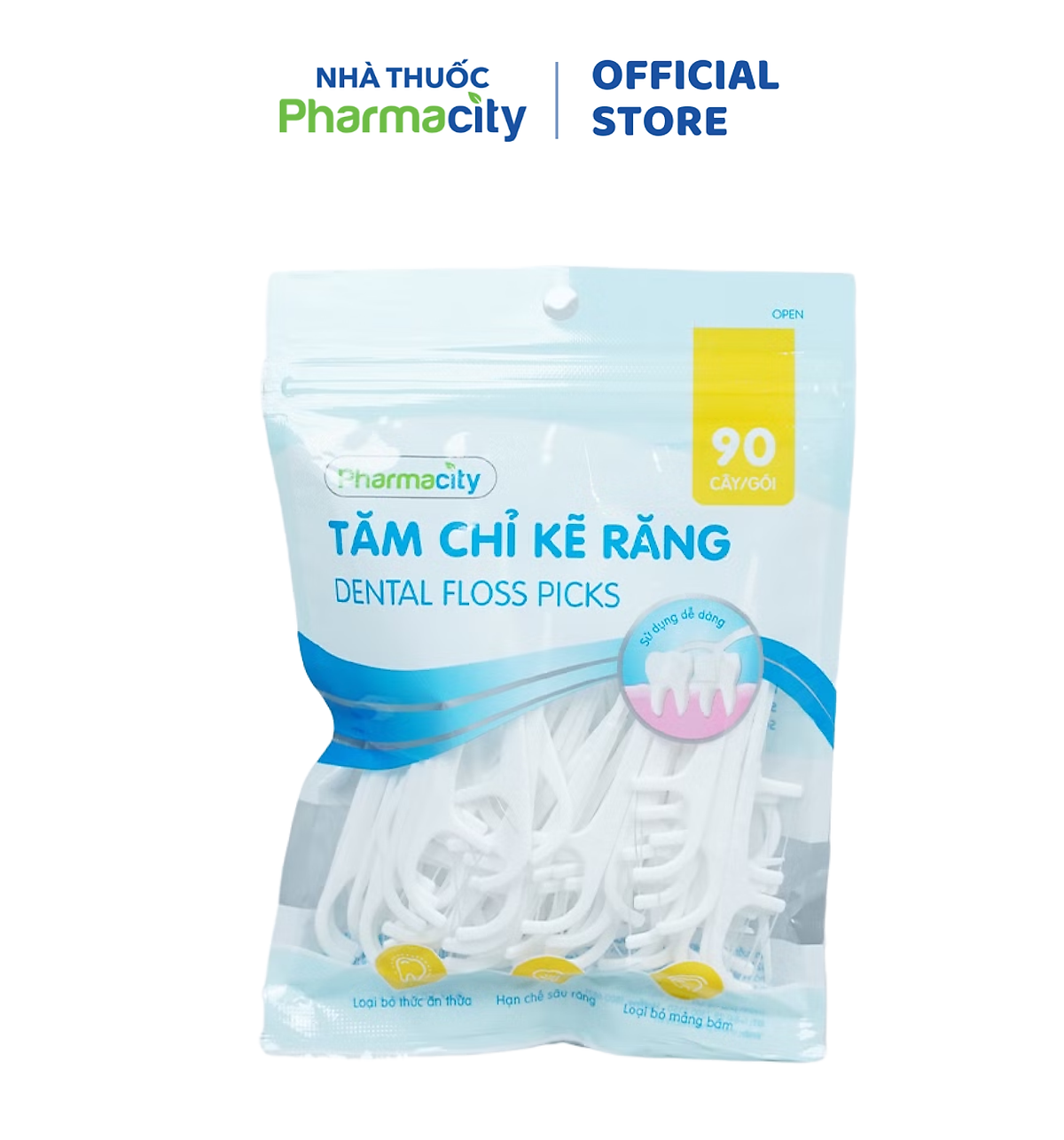 Tăm chỉ kẽ răng Pharmacity (Gói 90 cây)