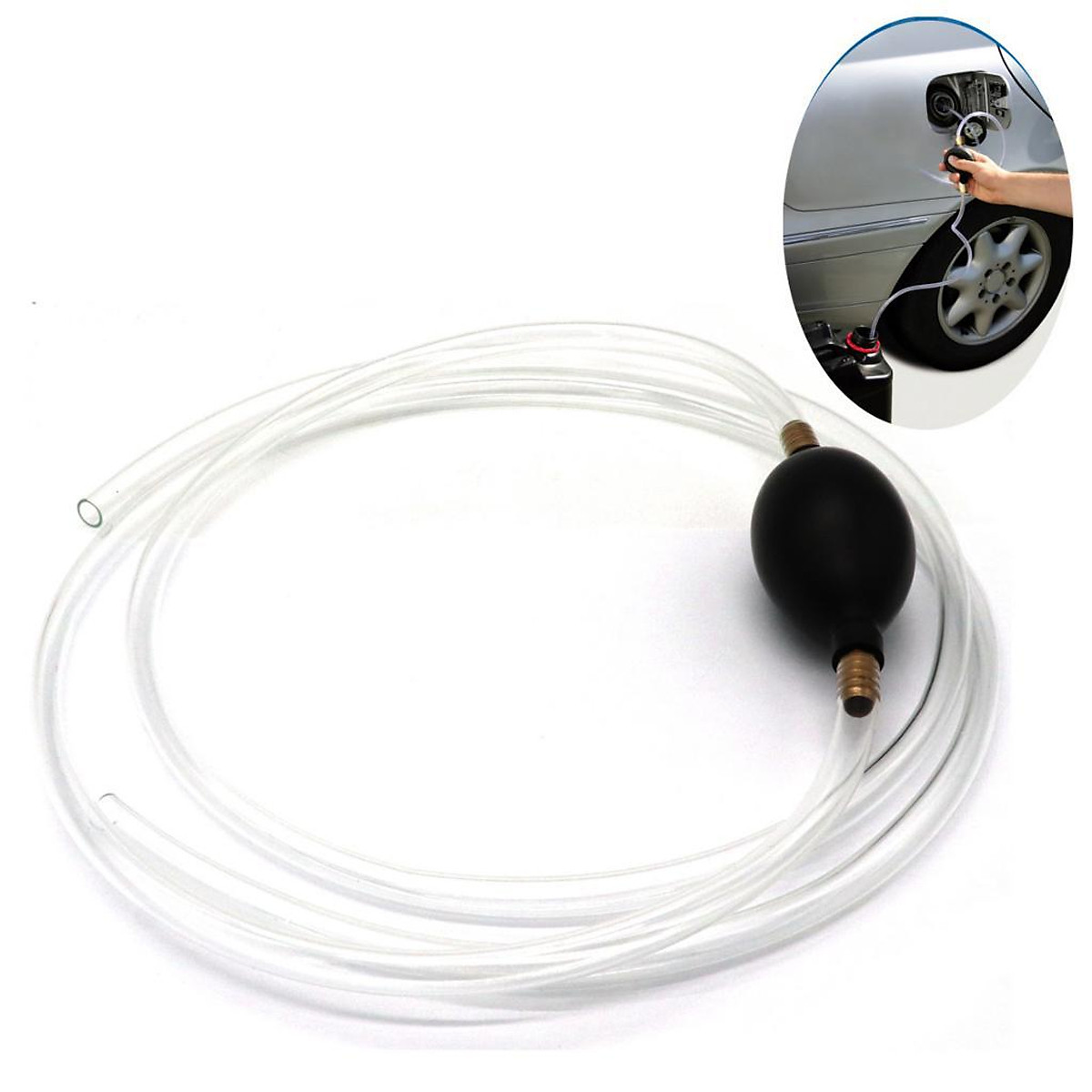 Hand Diesel Primer Pump with Pipe Hose Manual Fuel Transfer Delivery