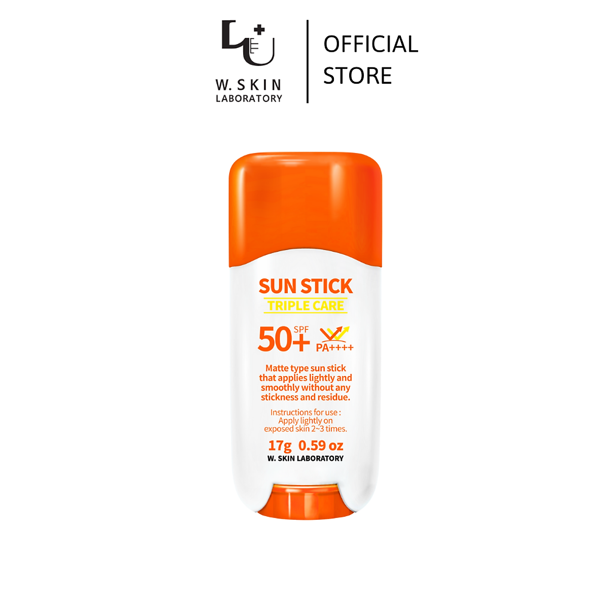 Sáp chống nắng W.Skin Laboratory TRIPLE CARE SUN STICK SPF50+ PA++++ (17g) size bỏ túi, không để lại vết trắng, không cay mắt {Có tem phụ nhập khẩu chính ngạch}