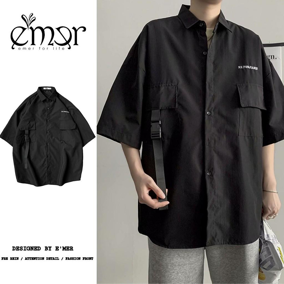 Áo Sơ Mi Nam Nữ Form Rộng Phối Họa Tiết Hoa Thời Trang Erina Unisex Tay Lỡ Chất Vải Kate Mịn Chống Nhăn MixASale #24 Áo Sơ Mi Nam Nữ Form Rộng Phối Họa Tiết Hoa Thời Trang Erina Unisex Tay Lỡ Chất Vải Kate Mịn Chống Nhăn MixASale