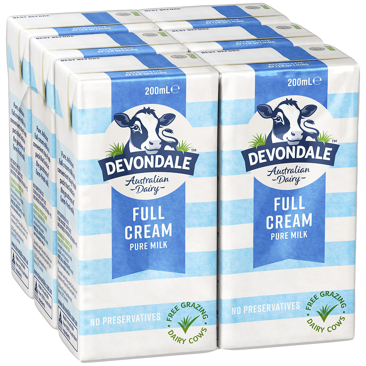 Lốc 6 Hộp Sữa Nguyên Kem Devondale FullCream (200ml / Hộp)