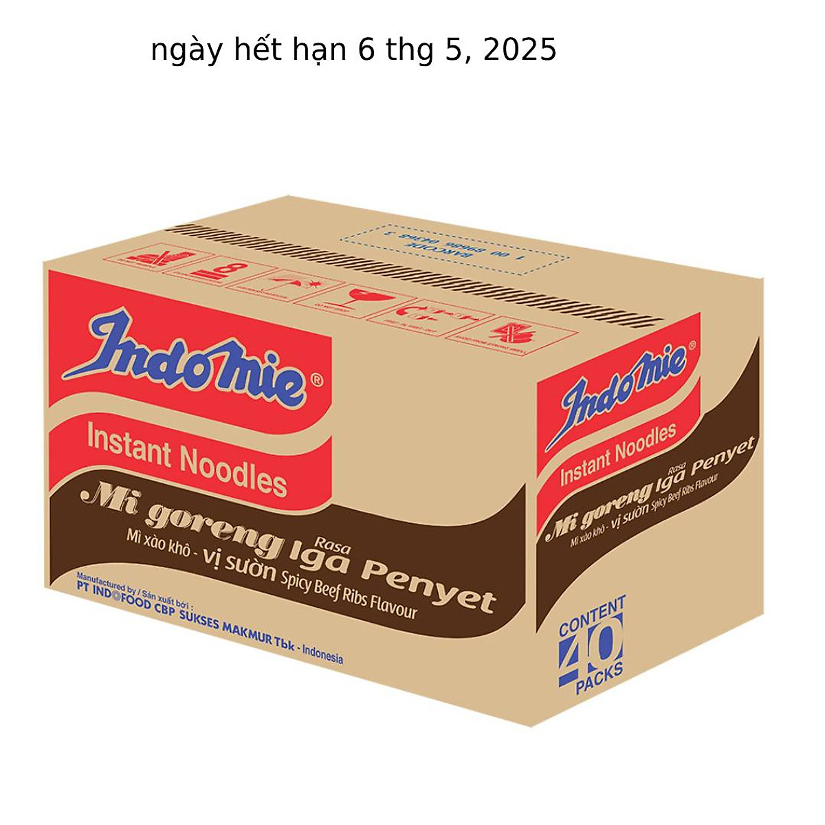 Mì Goreng Rasa Iga Penyet Vị Sườn Indomie (80G X 40 Gói/Thùng)