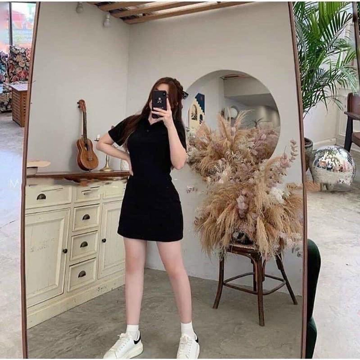 Đầm dáng suông polo chất cotton 4 chiều năng động