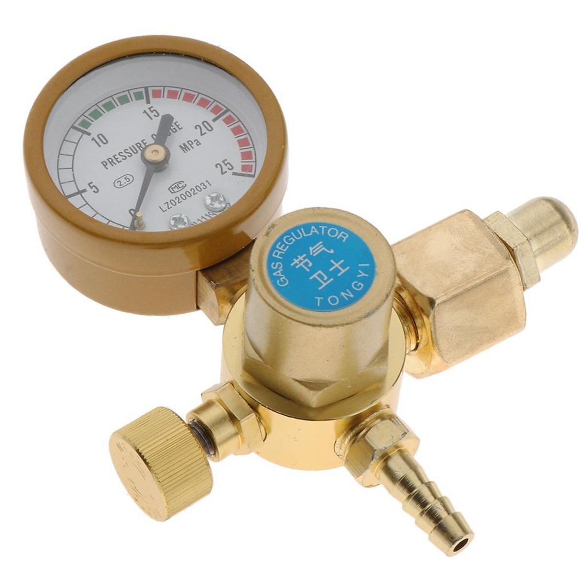 Solid Brass Argon Gas Regulator Flowmeter Welding Pressure Reducer Gauge