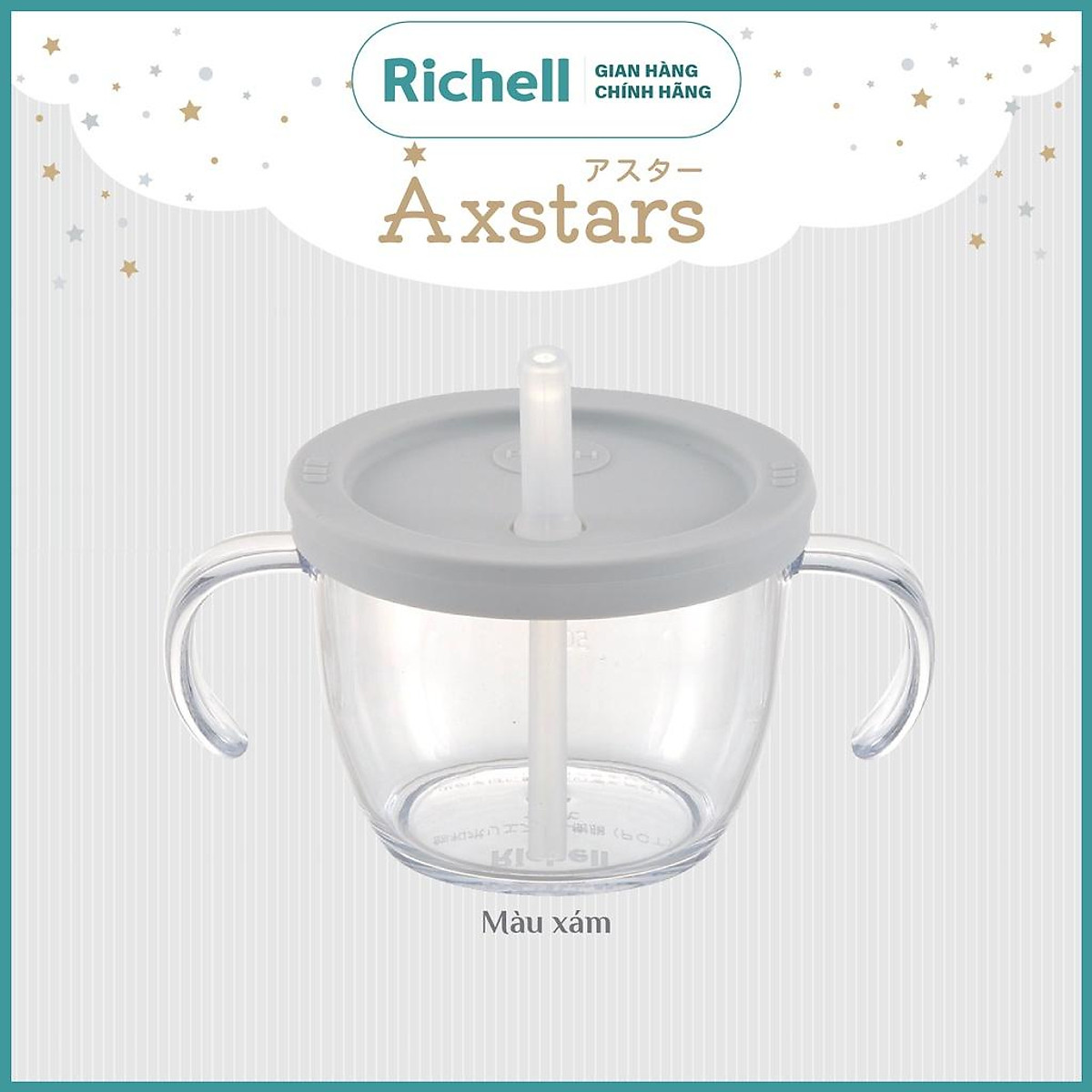 Cốc tập uống 3 giai đoạn AXSTARS Richell Nhật Bản chống sặc cho bé từ 6 tháng | Baby