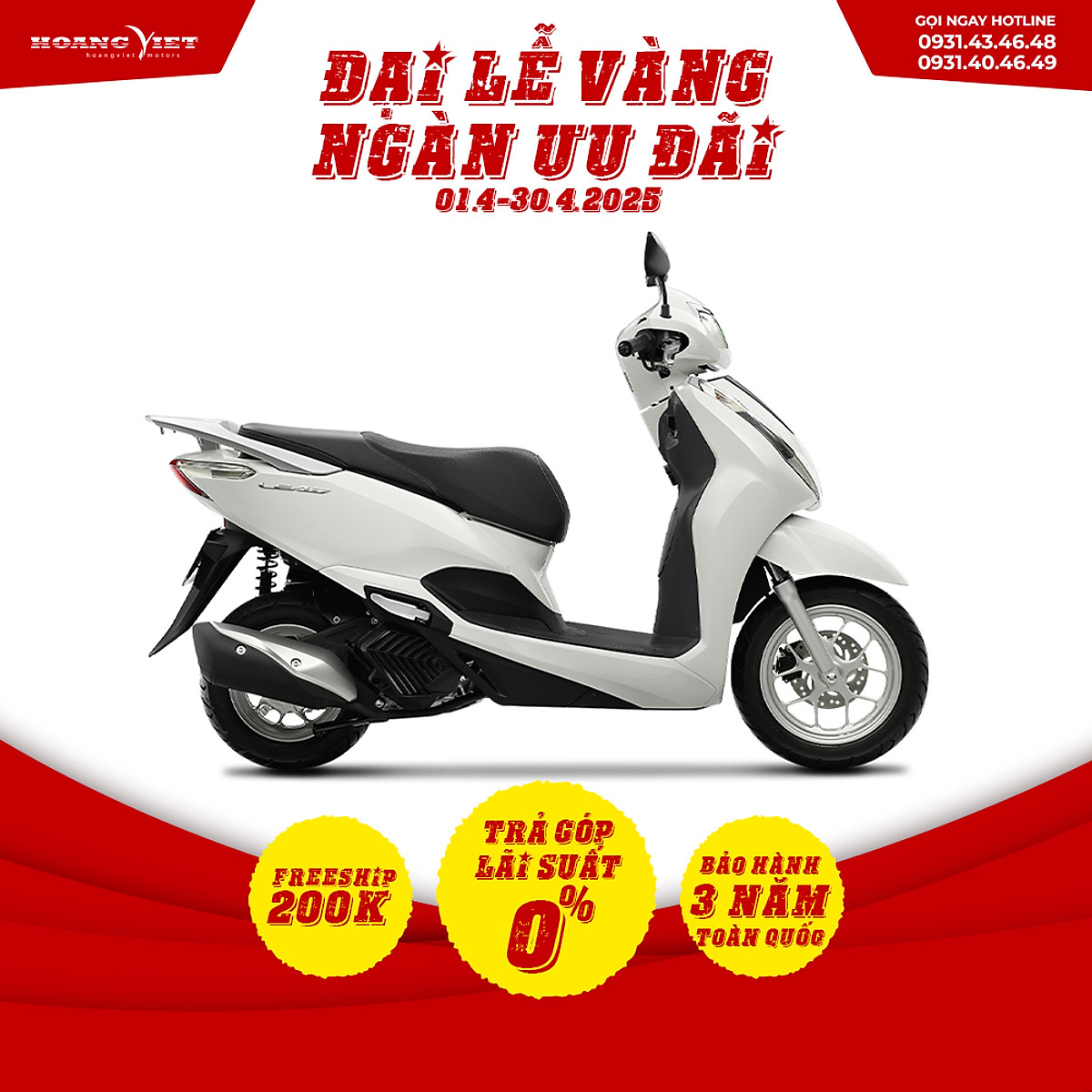 Xe máy Honda Lead 125cc 2025 - Phiên Bản Tiêu Chuẩn
