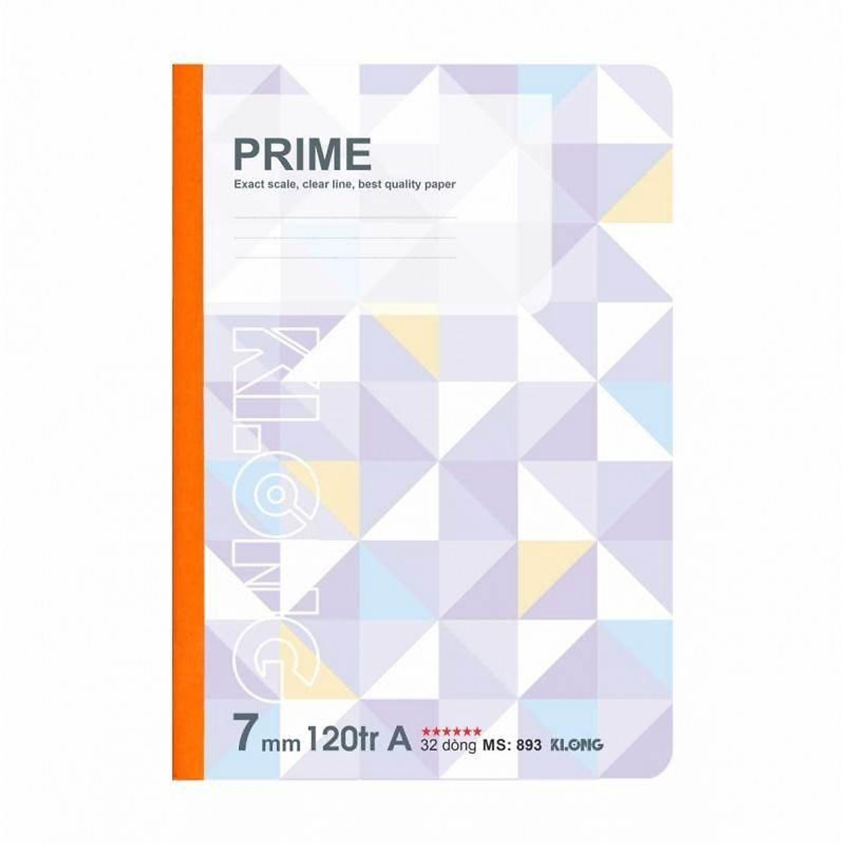Vở kẻ ngang may dán gáy Prime KLONG B5 120 trang 70/76; MS: 893