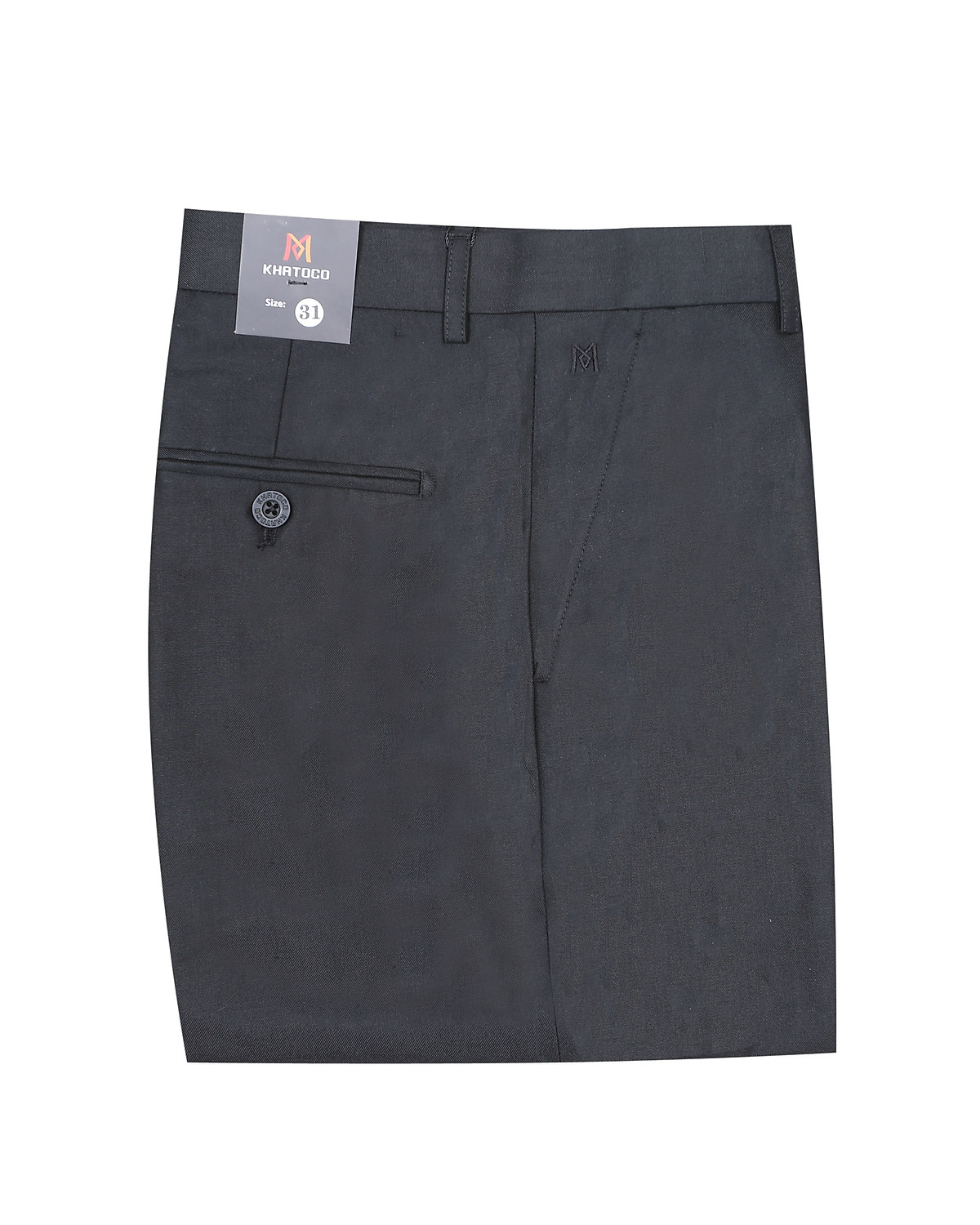 Quần tây nam không ly Khatoco Q1M478R0-INDE311-2503-0-ĐEN