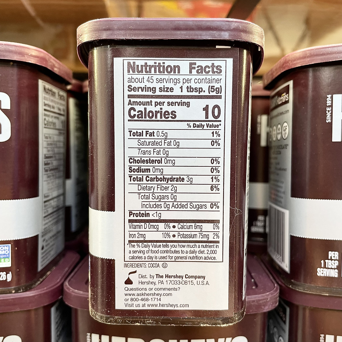 Bột Cacao Nguyên Chất Hershey's Hộp 226g Hàng Nhập Mỹ