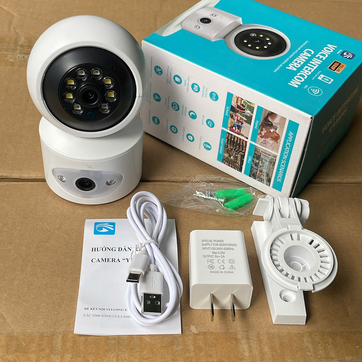 CAMERA 2 MẮT TRONG NHÀ YOOSEE YS2304 - 4.0MPX KẾT NỐI WIFI, XOAY 360 ĐỘ, ĐÀM THOẠI 2 CHIỀU - Hàng Chính Hãng