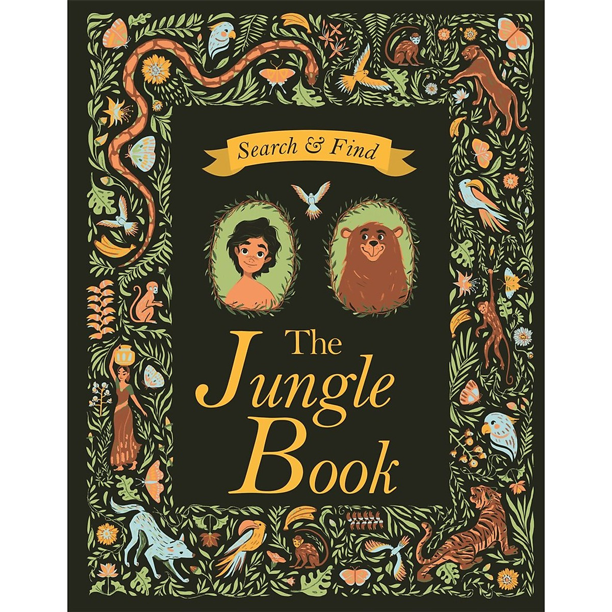 Sách: Search and Find The Jungle Book , cậu bé rừng xanh - Sách Tương Tác - Vừa đọc truyện vừa đóng vai