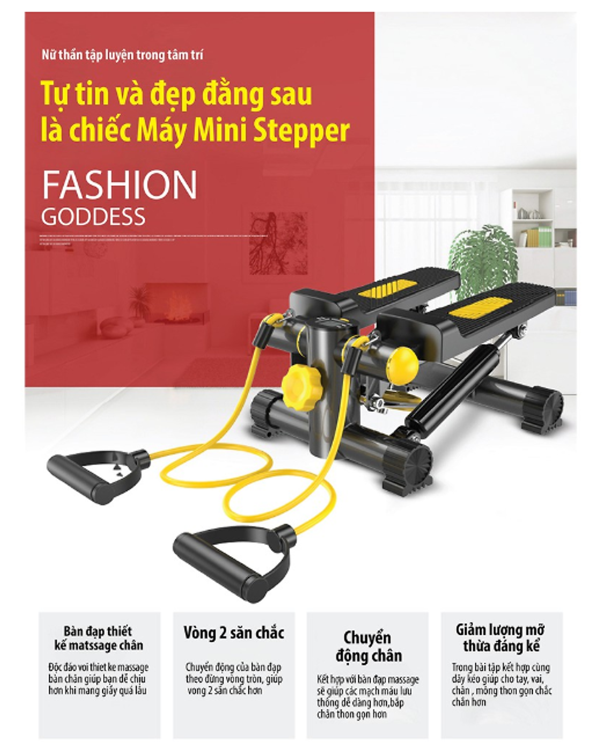 Máy chạy bộ tại chỗ Mini Stepper BG Máy Chạy Bộ Điện Gia Đình Nhỏ Gọn Màn Hình Điện Tử (hàng nhập khẩu)