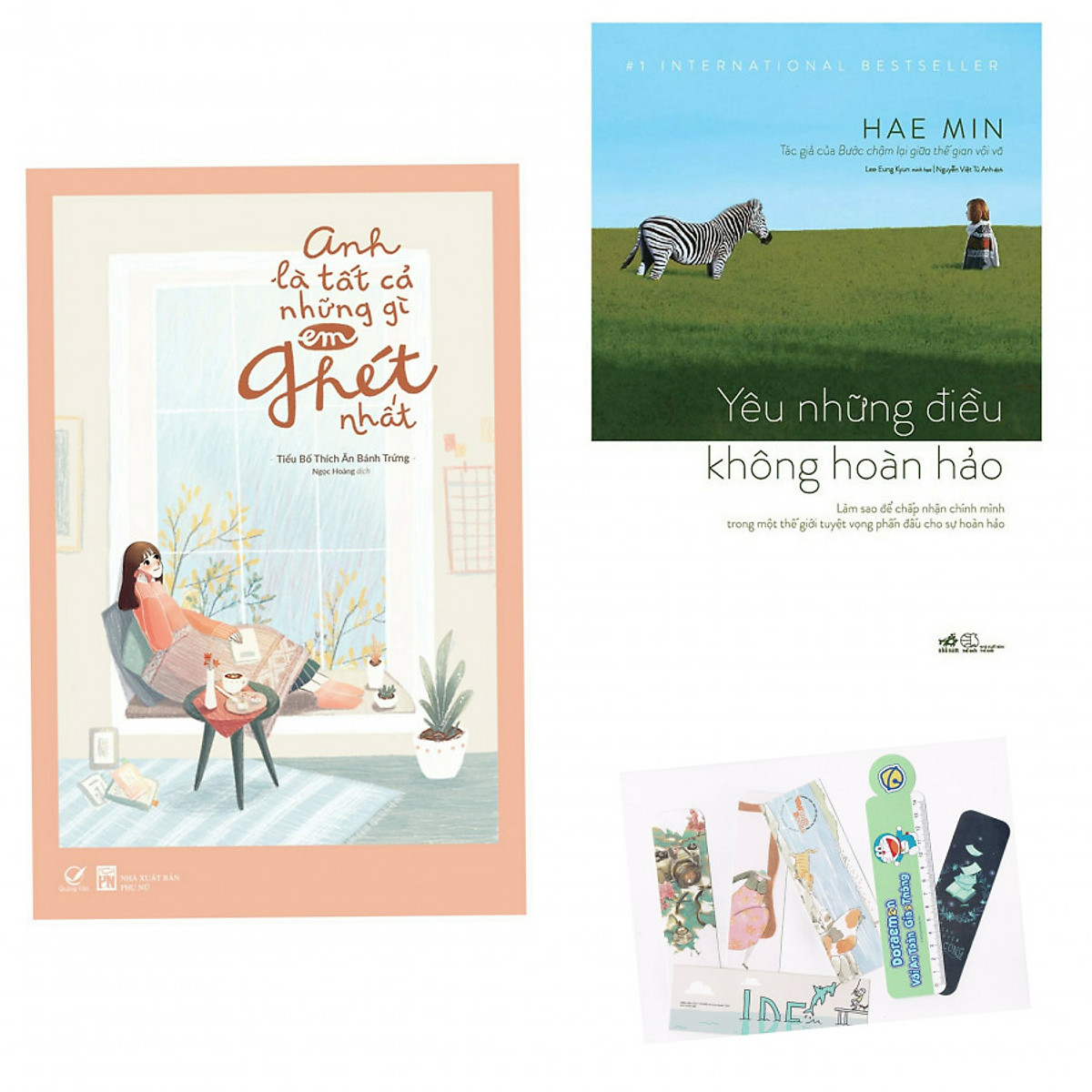 Combo 2 Cuốn: Yêu Những Điều Không Hoàn Hảo + Anh Là Tất Cả Những Gì Em Ghét Nhất - Tặng Kèm Bookmark 