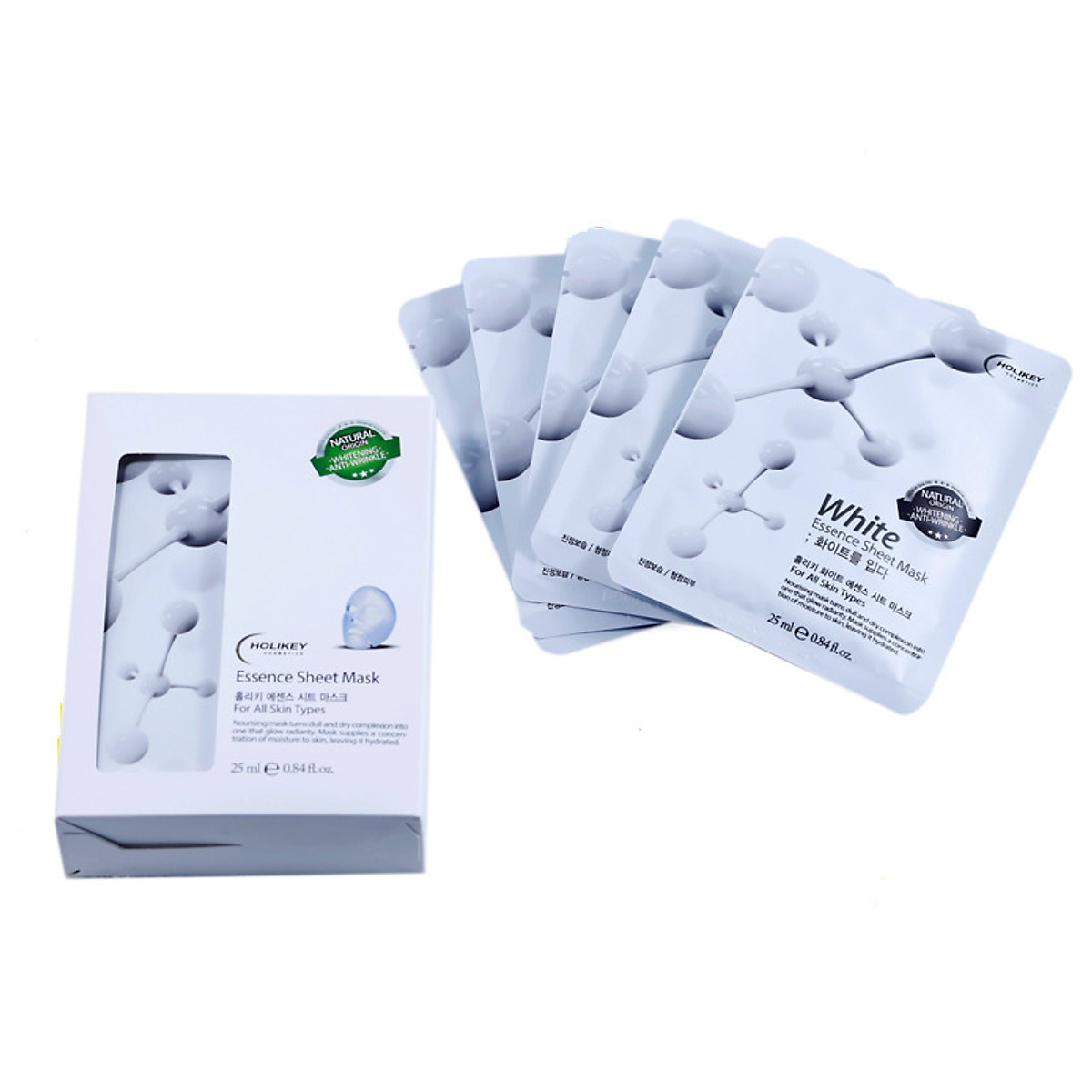Combo 10 túi mặt nạ giấy dưỡng trắng da - mặt nạ dưỡng da White làm trắng & cung cấp khoáng chất HOLIKEY Hàn Quốc 25mlx10