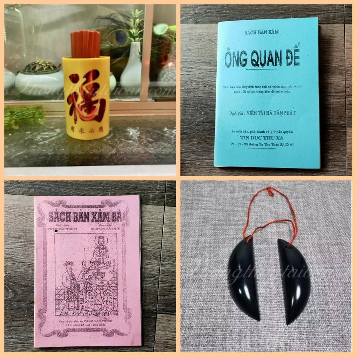 Ống Lắc, Keo Xin Xăm Gieo Quẻ(Có Kèm Luận)-Combo Đầy Đủ