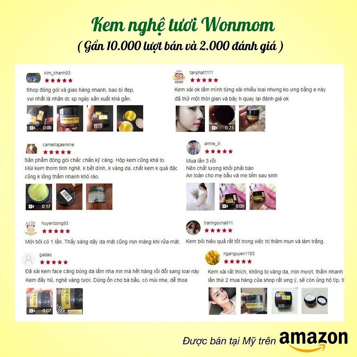 Kem nghệ tươi dưỡng da trắng mịn, sạch sạm nám Wonmom 50g
