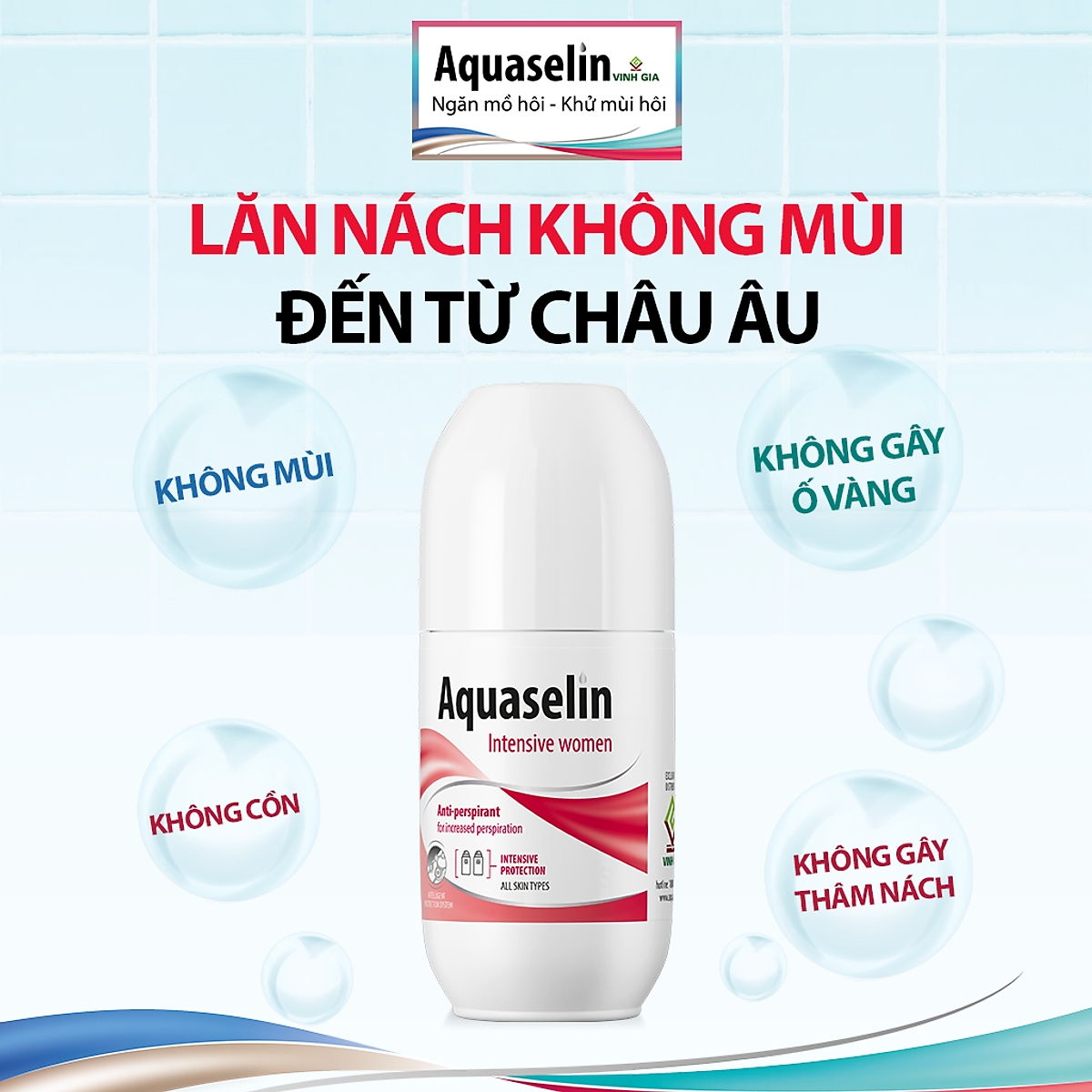 Lăn khử mùi dành cho nữ Aquaselin 50ml (loại mạnh)