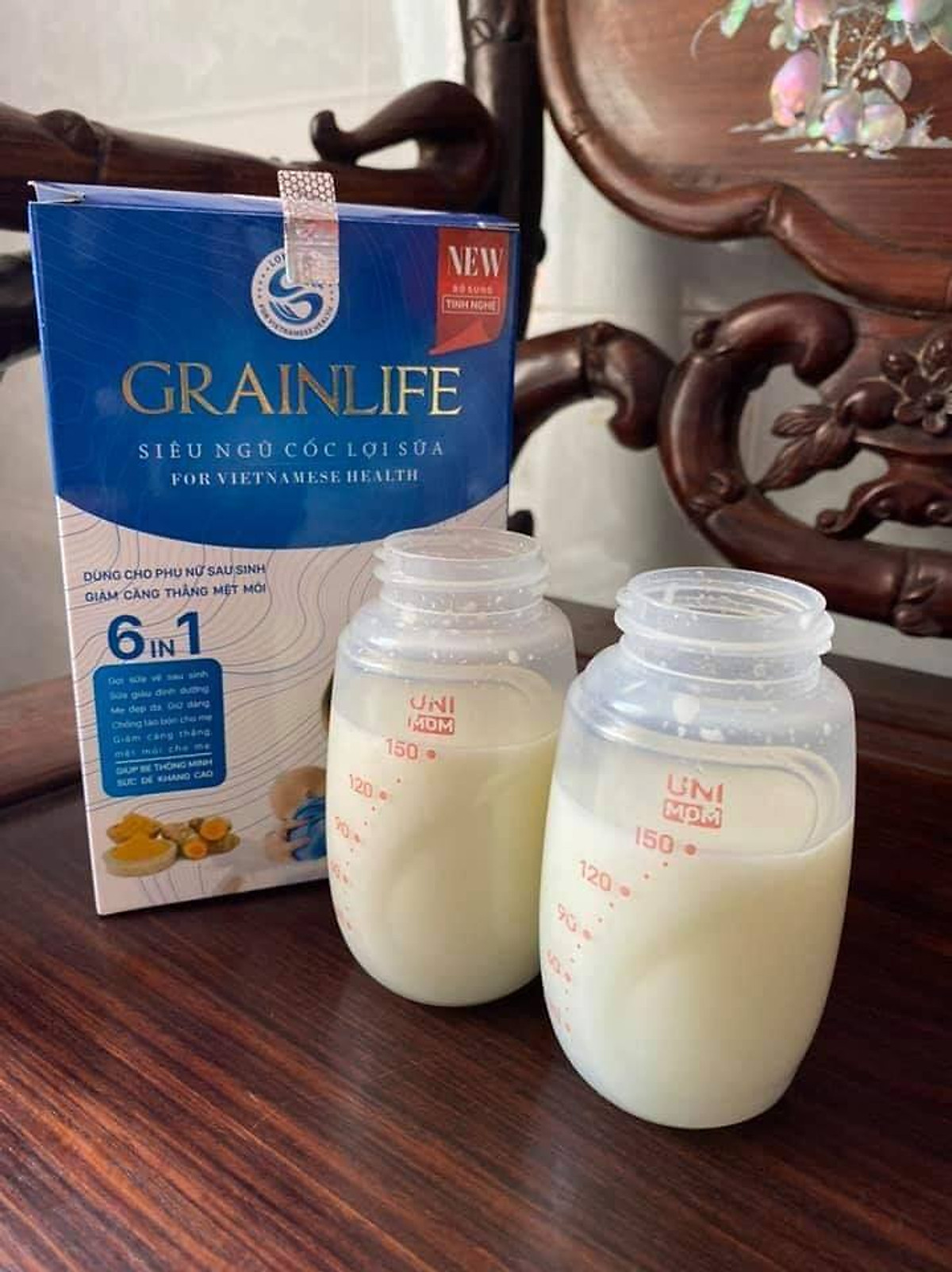 Siêu Ngũ Cốc Lợi Sữa 6IN1 Long Liên (500gr) - Thực Phẩm Dinh Dưỡng Cho Mẹ Mới Sinh - Giúp Sữa Nhanh Về - 100% Hữu Cơ - Kiểm Nghiệm ATVSTP Và Công Bố Chất Lượng