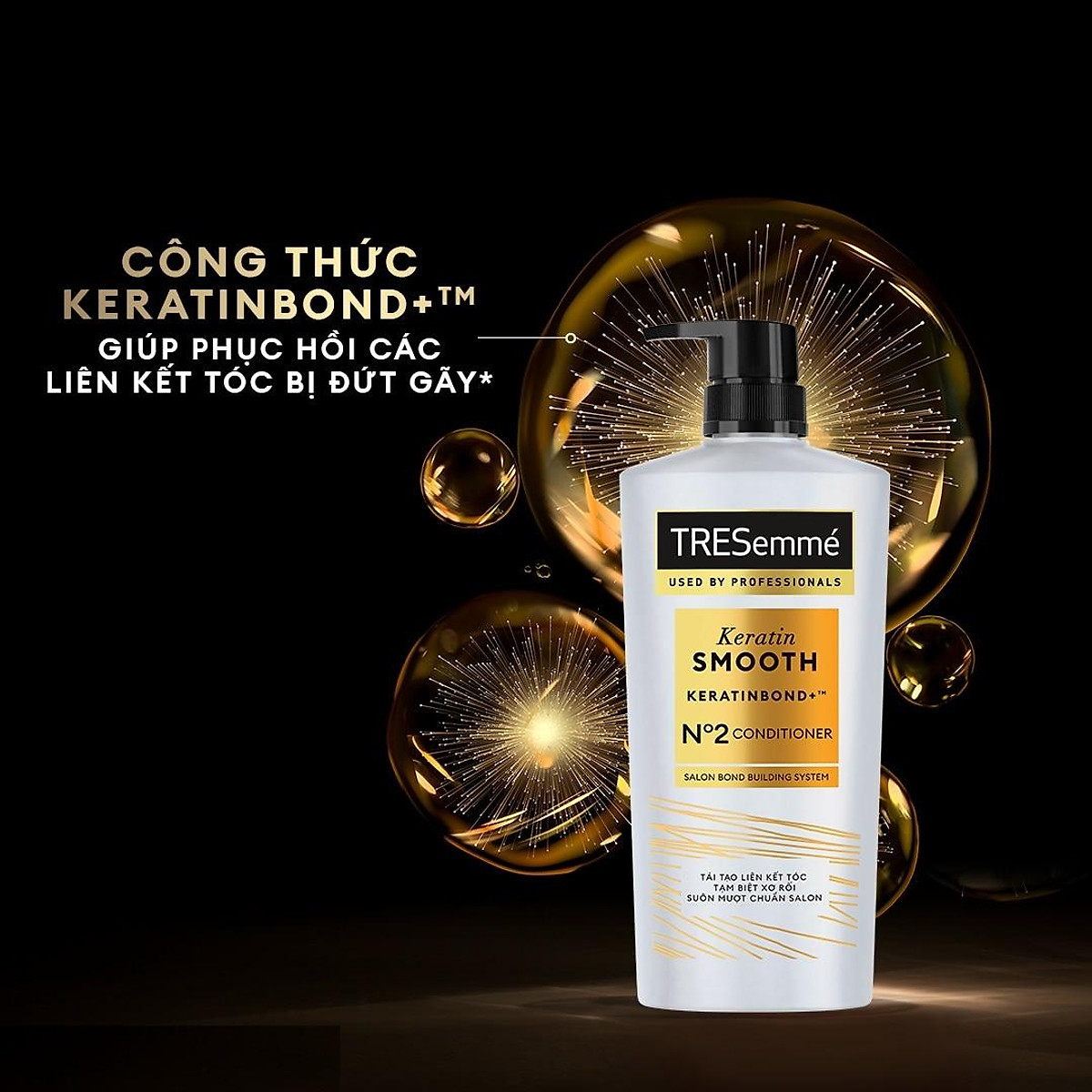 Dầu Xả Tresemmé Keratin Smooth Tinh Dầu Argan & Keratin Vào Nếp Suôn Mượt 620g