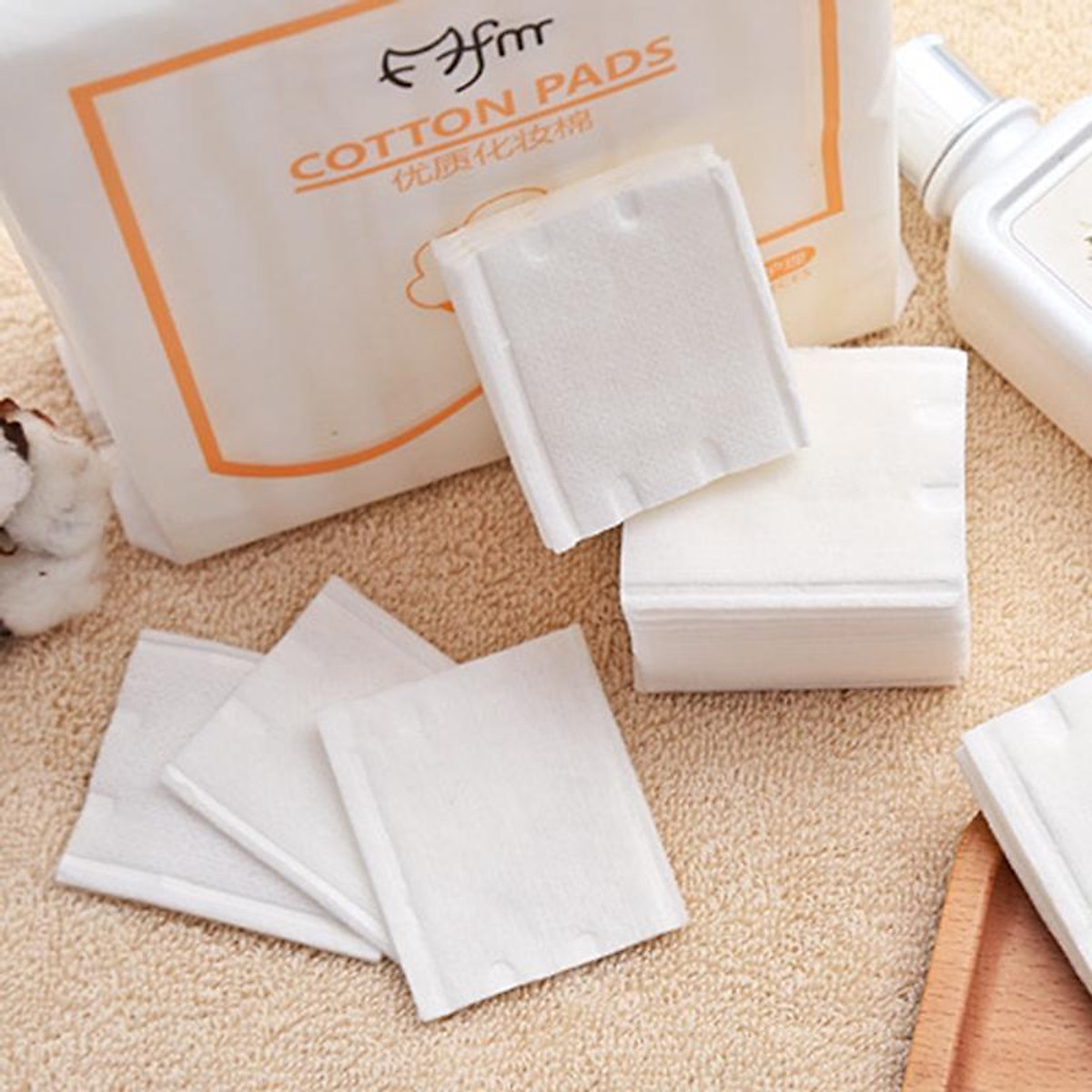 Mua Set 222 Miếng Bông Tẩy Trang Hai Mặt Hình Chữ Nhật Màu Trắng ...