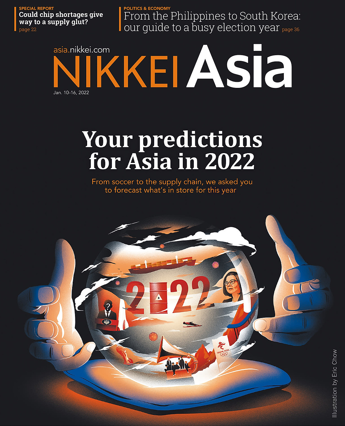 Nikkei Asian Review: Nikkei Asia - 2022: YOUR PREDICTIONS FOR ASIA IN 2022 - 2.22 tạp chí kinh tế nước ngoài, nhập khẩu từ Singapore