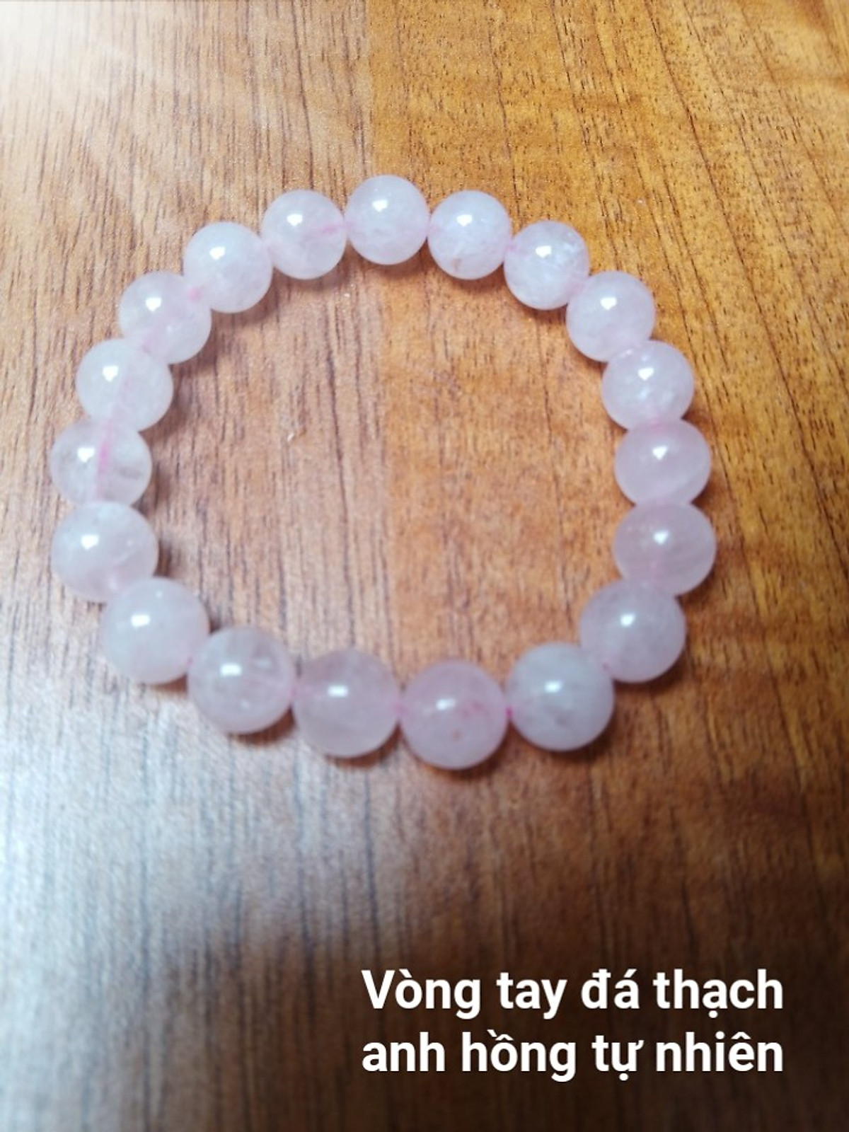 Vòng Tay Phong Thủy Đá Thach Anh Hồng Mệnh Hỏa , Thổ - Đá Phong Thủy (10mm)