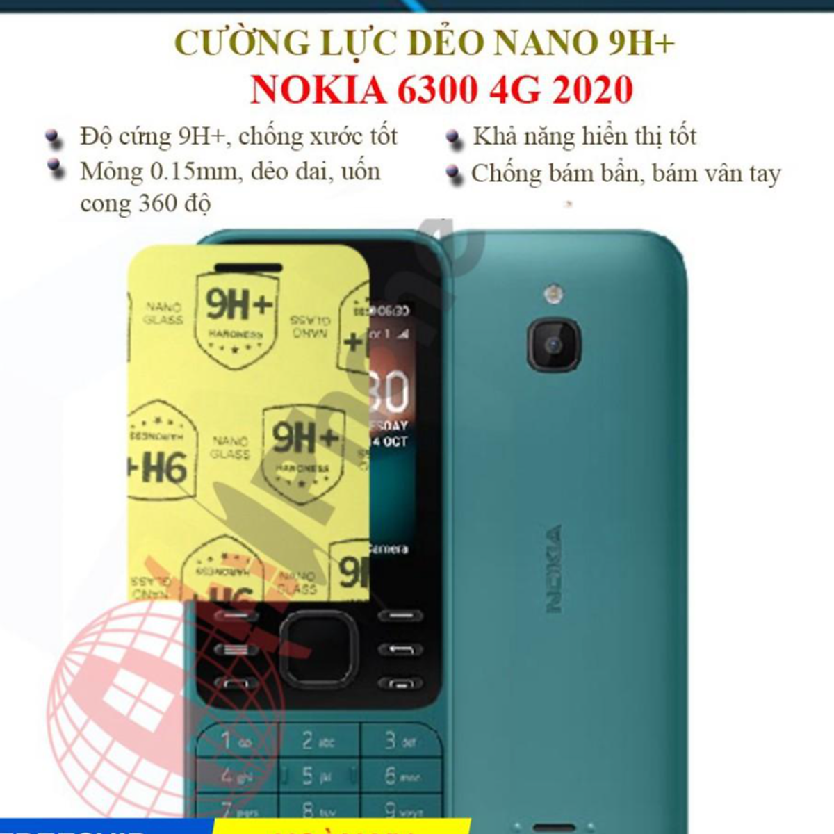 Dán cường lực dẻo Nokia 6300 4G 2020 - Chiếc điện thoại Nokia 6300 4G của bạn xứng đáng được chăm sóc và bảo vệ tốt nhất. Để đảm bảo chiếc điện thoại của bạn không bị trầy xước hoặc vỡ màn hình, hãy dán ngay một màng cường lực dẻo tại cửa hàng chuyên nghiệp. Hãy xem hình ảnh liên quan để biết thêm chi tiết.