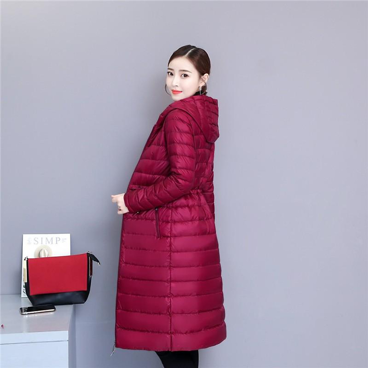 Mua ( Hàng Sẵn) Áo Khoác Phao Nữ Lông Vũ Dáng Dài Chít Eo Đẹp Ak113 - Hàng  Quảng Châu Cao Cấp - S< 50Kg - Rượu Vang Đỏ Tại Avashop Thời Trang | Tiki
