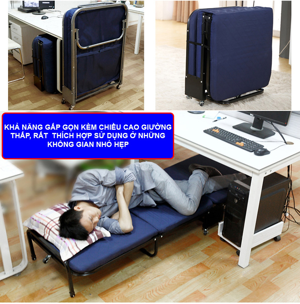 Giường ngủ gấp gọn thông minh NIKITA, Xếp thành ghế SOFA dễ di chuyển