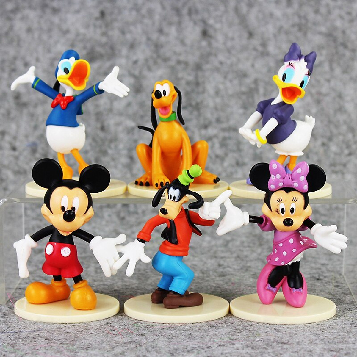 Sét 6 Mô Hình Chuột Mickey Và Vit Donald Cao 6-7cm - Mô hình trang trí