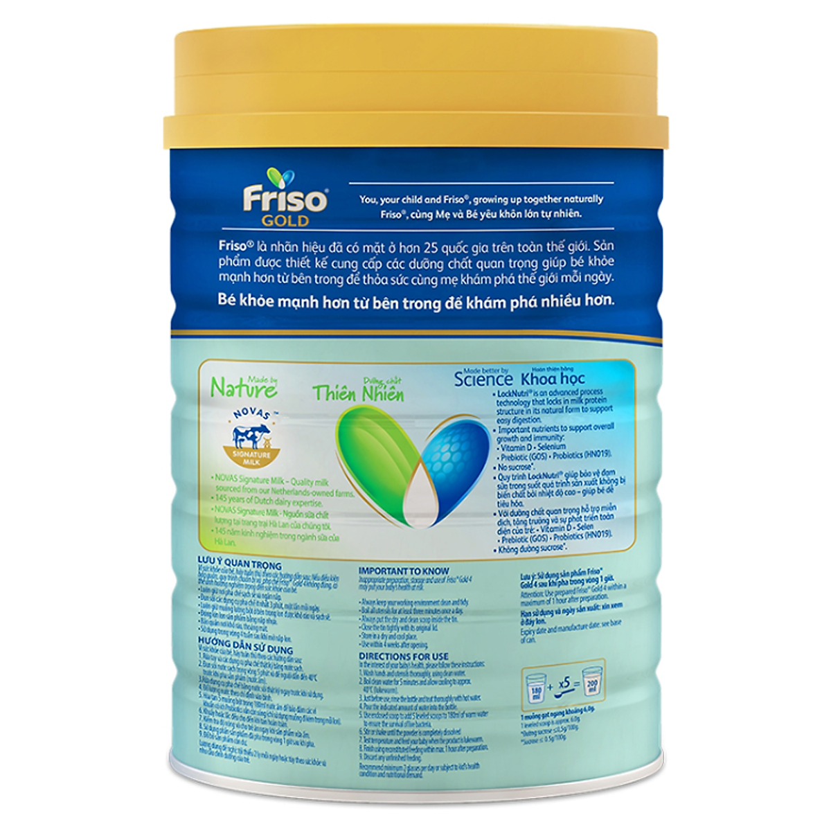 Bộ 2 Lon Sữa Bột Friso Gold 4 1400g Dành Cho Trẻ Từ 2 - 6 Tuổi + Tặng Lon Sữa Friso Gold 4 380g