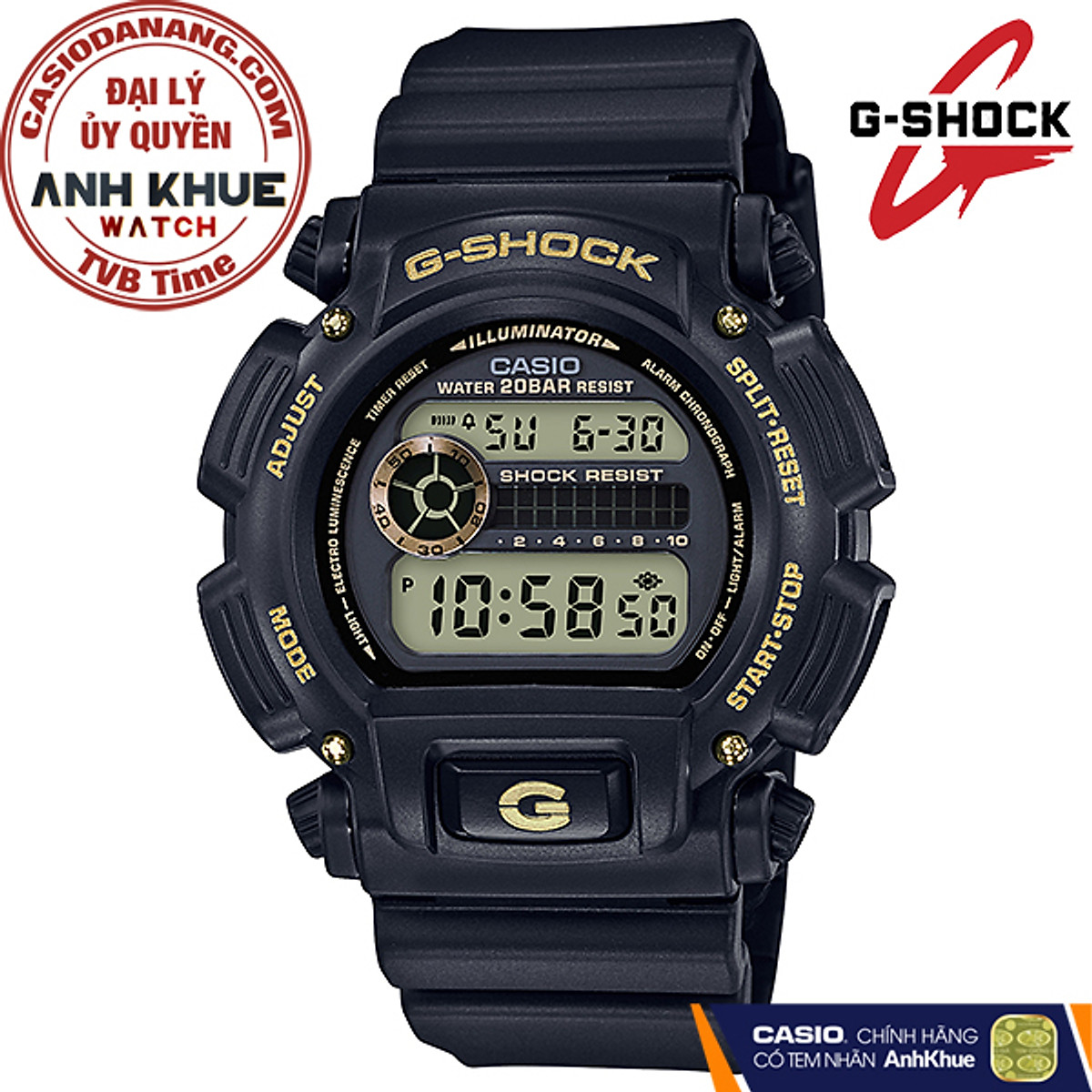 Đồng hồ nam dây nhựa Casio G-Shock chính hãng Anh Khuê DW-9052GBX-1A9DR (43mm) Đồng Hồ Nam Dây Nhựa Casio G-Shock Chính Hãng Anh Khuê Dw-9052Gbx-1A9Dr (43Mm)