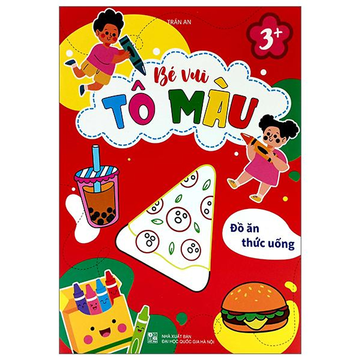 Tranh Tô Màu Thức Ăn Dễ Thương Cute Đơn Giản Tặng Bé Yêu