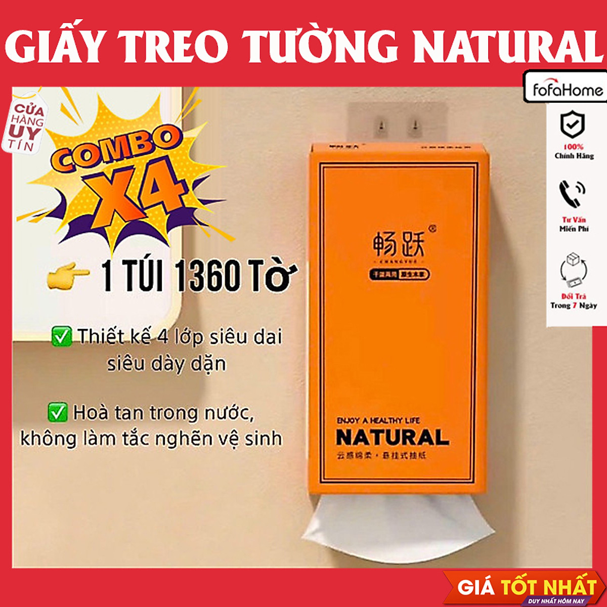 Giấy Vệ Sinh Treo Tường Nội Địa Trung Làm Từ Bột Gỗ Nguyên Sinh An Toàn Sức Khoẻ Siêu Tiện Lợi