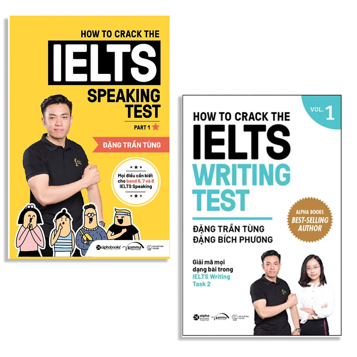 Bộ 2 Cuốn Để Chinh Phục Giấc Mơ IELTS : How To Crack The IELTS Speaking Test - Part 1 + How To Crack The IELTS Writing Test - Vol 1 (Tái Bản Đổi Bìa 2020) - Tặng kèm For The IELTS Crackers