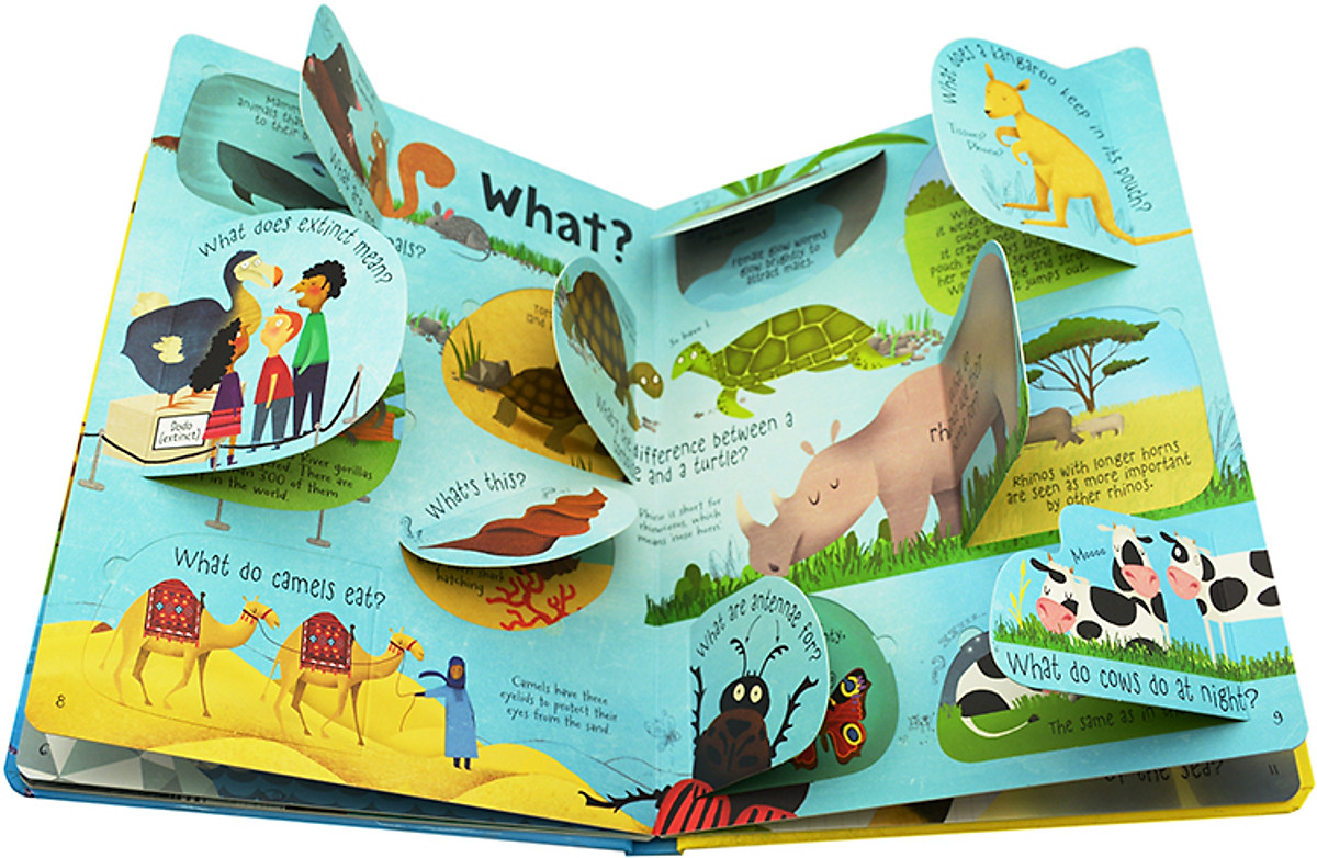 Sách tương tác tiếng Anh - Usborne Lift-the-flap Questions and Answers about Animals Sách tương tác tiếng Anh - Usborne Lift-the-flap Questions and Answers about Animals