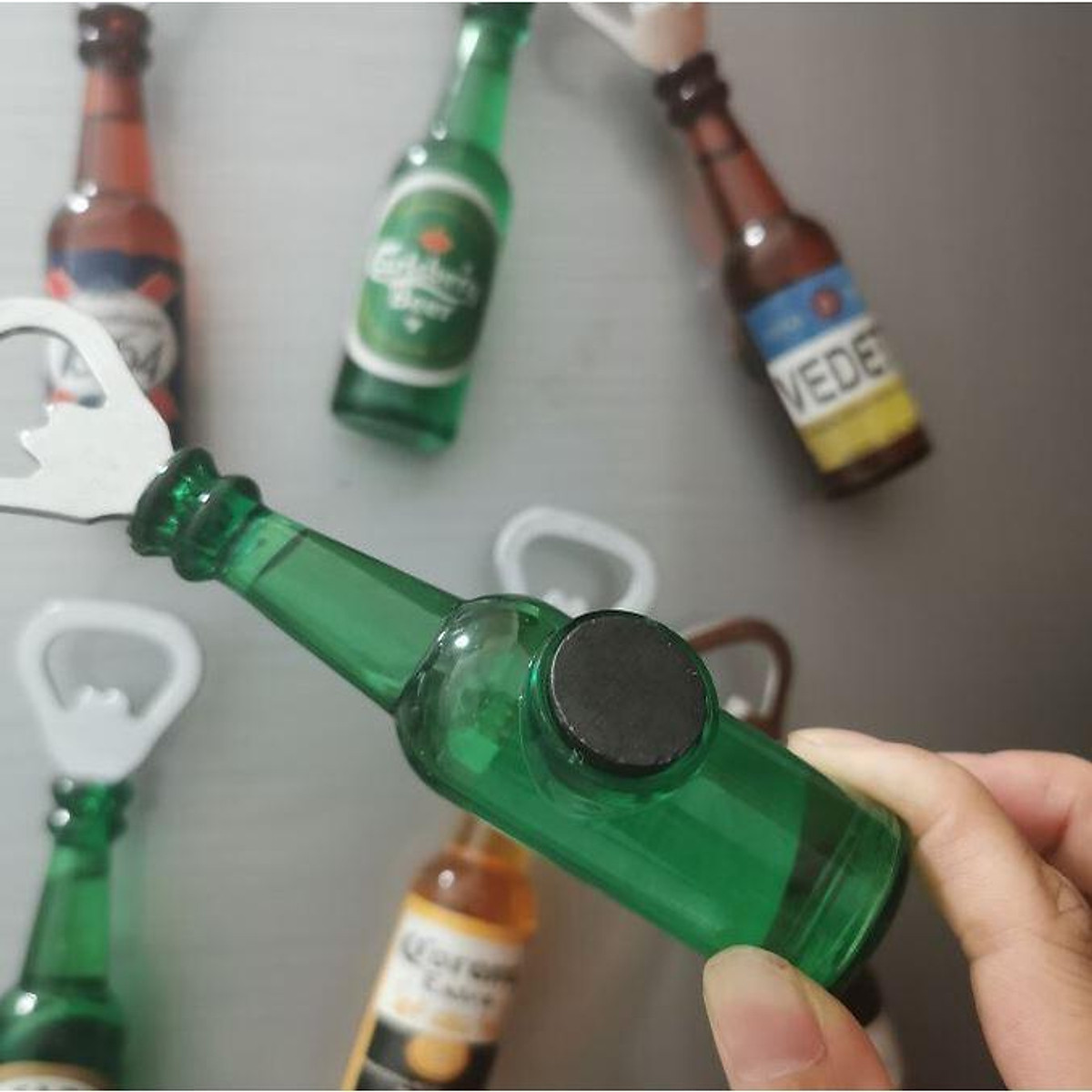 COMBO 3 Dụng cụ mở chai khui chai hình chai bia có gắn nam châm chuyên