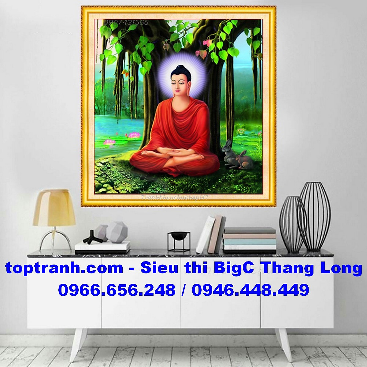 Mua Tranh thêu chữ thập Phật Thích ca ngồi trước gốc bồ đề LV3033 ...