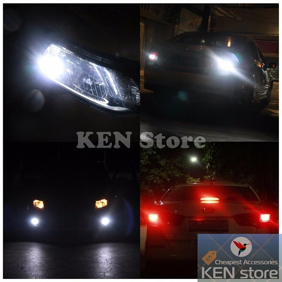 Bóng LED T10 đèn xi nhan, đèn demi xe máy ô tô chip COB
