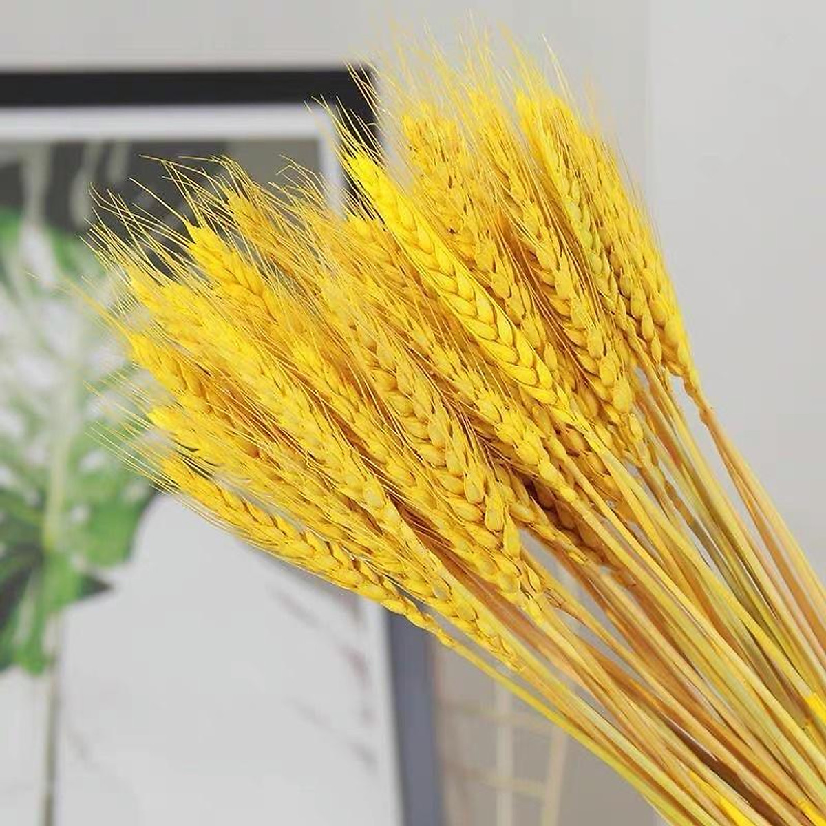 Bông lúa mì màu vàng hoa giả tự nhiên/đạo cụ chụp ảnh