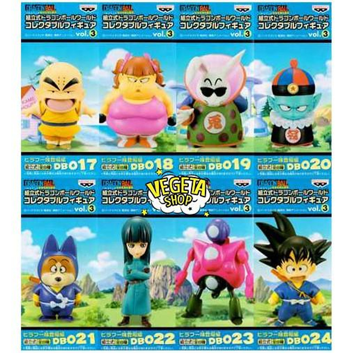 Mô hình Dragon Ball WCF DWC Vol.3 Set 8 mẫu Krillin Fat Lady Boss