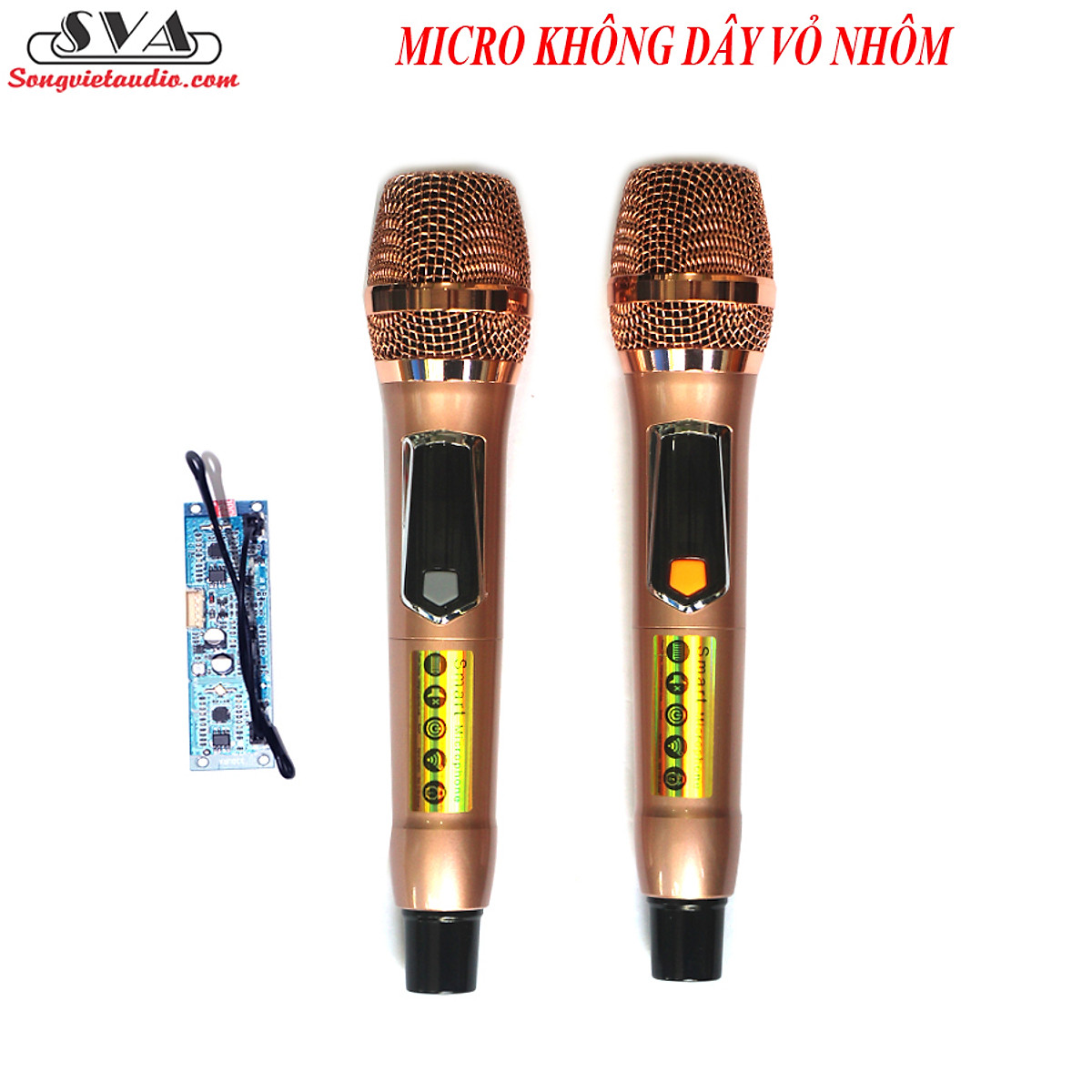 MICRO KHÔNG DÂY LOA KÉO, AMPLI SET TẦN SỐ VÀ VOLUME TRÊN MICRO - 1 CẶP