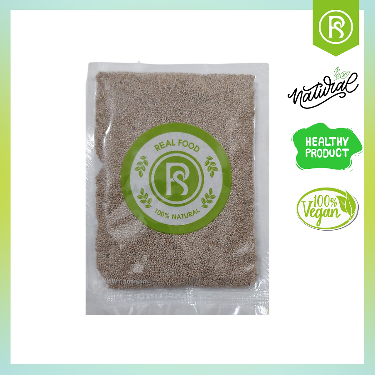 100G Hạt Chia Trắng Organic Real Food (White Chia Seed Organic)