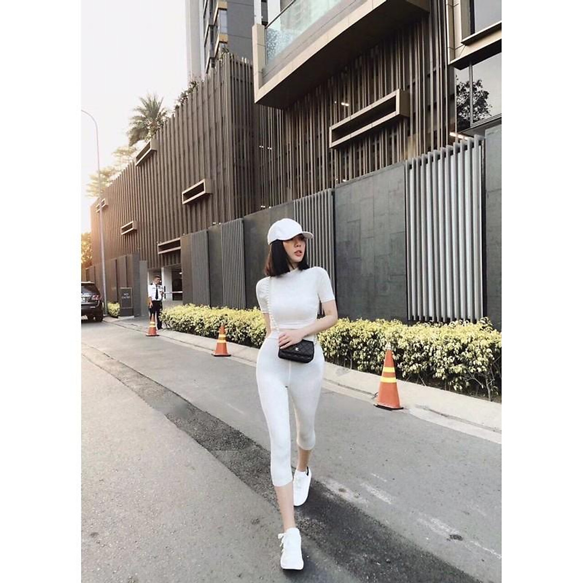 Mua Set áo croptop Quần legging lửng thể thao năng động | Tiki