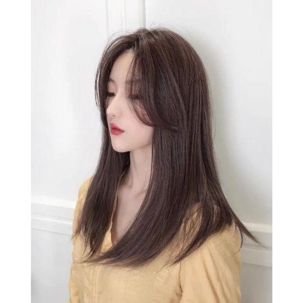 Mua Tóc giả nữ đẹp ️ ️️ ️ nguyên đầu 2 mái hất 40cm - Đen,S tại PHỤ KIỆN TÓC  KIM YẾN