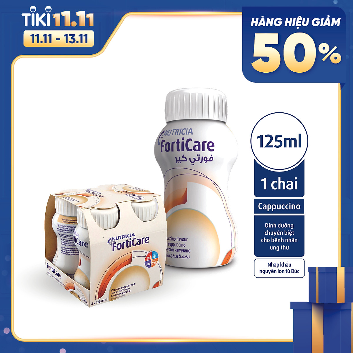 Sữa FortiCare hương cappuccino (lốc 4 chai)